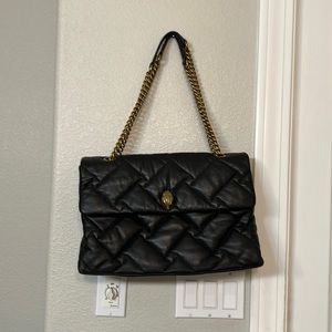 COPY - Kurt Geiger quilted bag. Black, gold chains.
